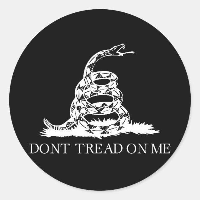 Adesivo Redondo Não me pise (Frente)