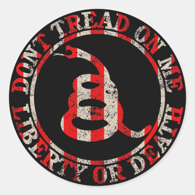 Adesivo Redondo Não me pise (Frente)