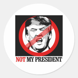 Adesivo Redondo Não meu presidente - Anti-Trunfo