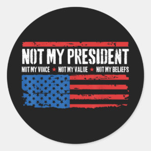 Adesivo Redondo Não Meu Presidente Não Minha Voz Não Minhas Crença