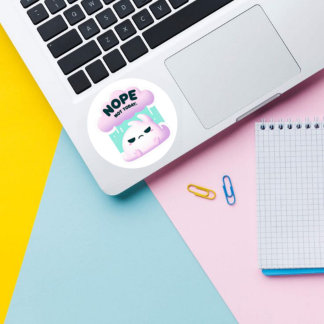 Adesivo Redondo Não. Não Hoje - Bonito Vestido