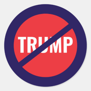 Adesivo Redondo Não o meu Presidente - Protesto Anti-Trump
