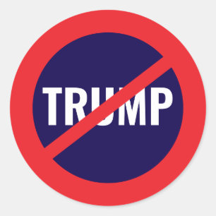 Adesivo Redondo Não o meu Presidente - Protesto Anti-Trump