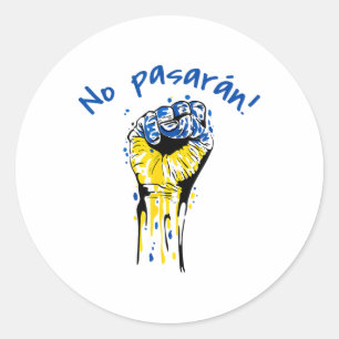 Adesivo Redondo Não Passarão Socialista Guerra Civil Espanhola Ucr