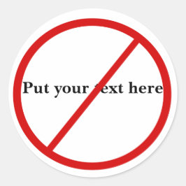 Adesivo Redondo Não Permitido