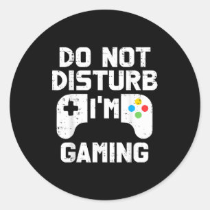 Adesivo Redondo Não Perturbe Jogos Gamer Adolescente