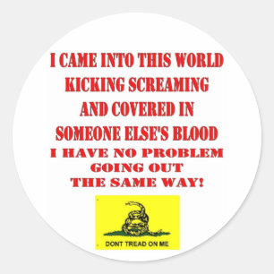 ADESIVO REDONDO NÃO PISE EM MIM