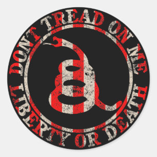 Adesivo Redondo Não pise em mim