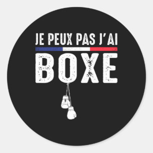 Adesivo Redondo Não Posso, Eu Tenho Boxe Boxeador Ringue De Boxe C