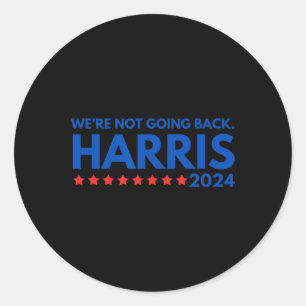 Adesivo Redondo Não Retornando Kamala Harris Design 2024