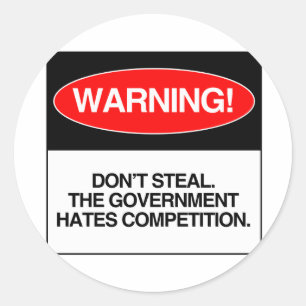 Adesivo Redondo Não roube. O governo deia a competição
