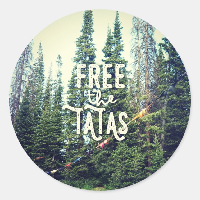 Adesivo Redondo Não São Permitidos Bras Na Floresta (Frente)