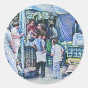 Adesivo Redondo Não são raparigas, são mulheres