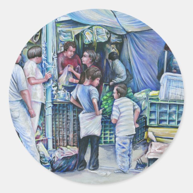 Adesivo Redondo Não são raparigas, são mulheres (Frente)