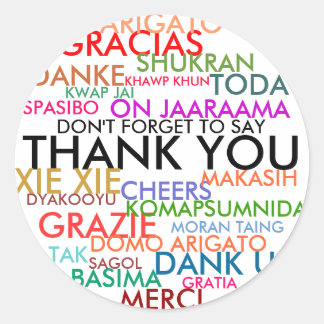 ADESIVO REDONDO NÃO SE ESQUEÇA DE AGRADECER