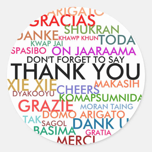 ADESIVO REDONDO NÃO SE ESQUEÇA DE AGRADECER (Frente)