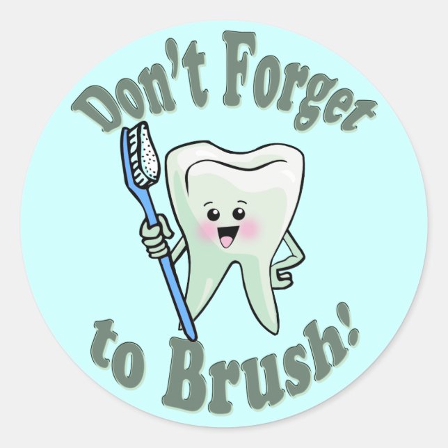 Adesivo Redondo Não se esqueça de Pincel (Frente)