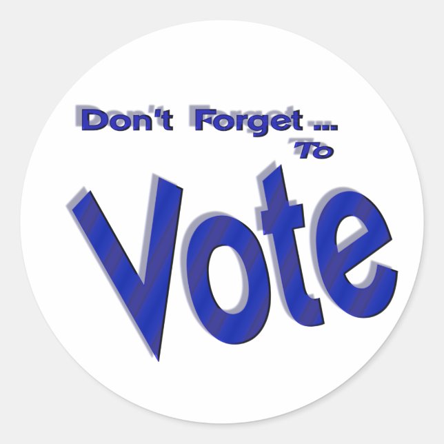 Adesivo Redondo Não se esqueça de votar (Frente)