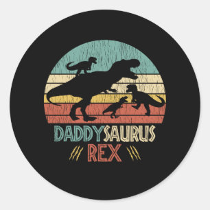 Adesivo Redondo Não se meta com o Pai Pai da Família Saurus Dino