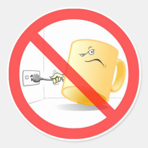 Adesivo Redondo Não seja um Mug, use o Plug! Coletor de cores