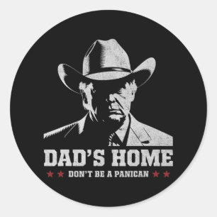 Adesivo Redondo Não seja um Pai de cowboy pânico 4