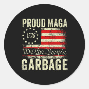 Adesivo Redondo Não Somos Garbyge Vote Trump Para O Presidente 202