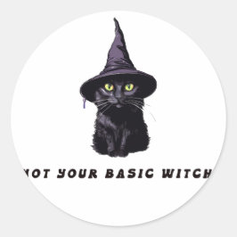 Adesivo Redondo Não Sua Bruxa Básica