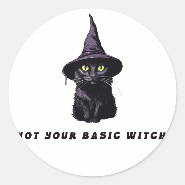 Adesivo Redondo Não Sua Bruxa Básica (Frente)