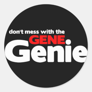 Adesivo Redondo Não suje com os génios do gene
