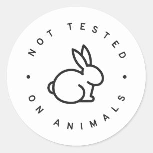 Adesivo Redondo Não testado no coelho de animais