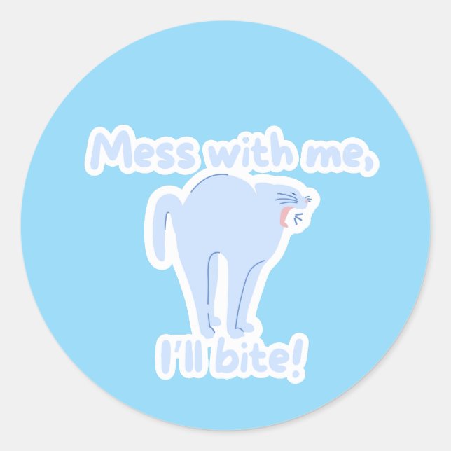 Adesivo Redondo Não teste minhas velas - (Frente)