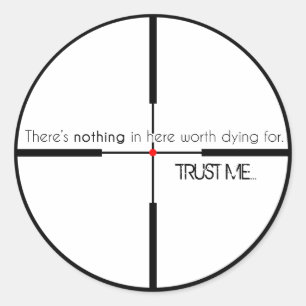 Adesivo Redondo NÃO valor que morre para