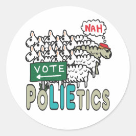Adesivo Redondo Não Votar Política