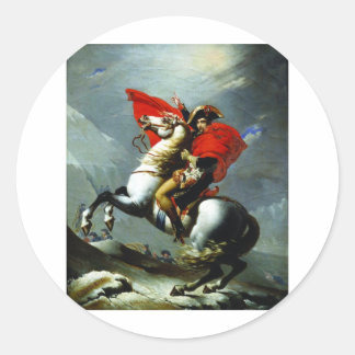 Adesivo Redondo Napoleão atravessando os Alpes