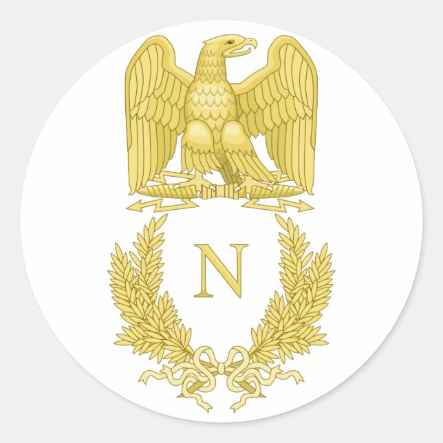 Adesivo Redondo Napoleão Bonaparte Emblem (Frente)
