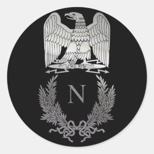 Adesivo Redondo Napoleão Bonaparte Emblem