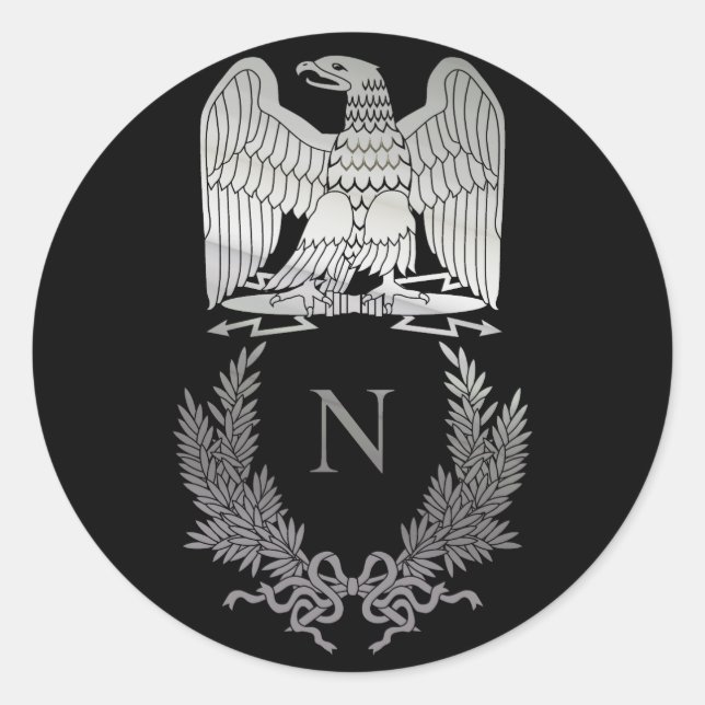Adesivo Redondo Napoleão Bonaparte Emblem (Frente)