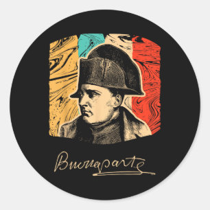 Adesivo Redondo Napoleão Bonaparte Líder Histórico Francês Politi