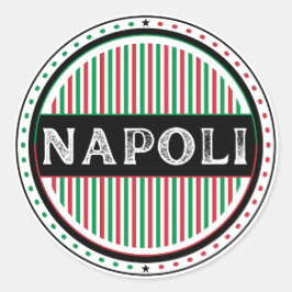 Adesivo Redondo Napoli City Pride Emblem – Italian Identity