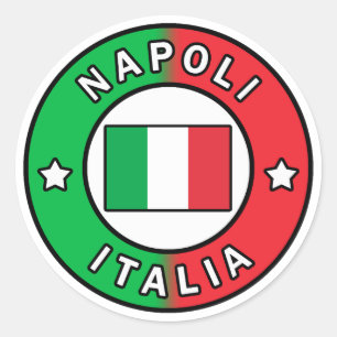 Adesivo Redondo Napoli Itália