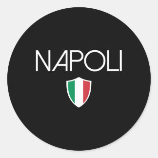 Adesivo Redondo Napoli Jersey Italiana Flag Nápoles Itália