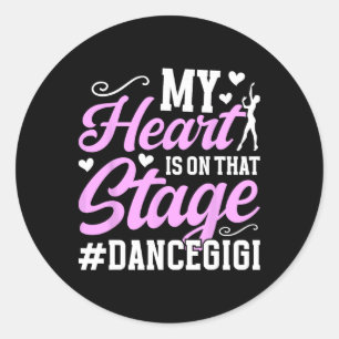 Adesivo Redondo Naquele Palco Dança Gigi De Dançarino Gigi
