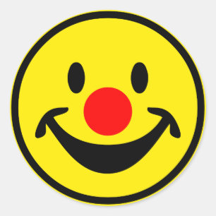 Adesivo Redondo Nariz Vermelho - amarelo + suas ideias