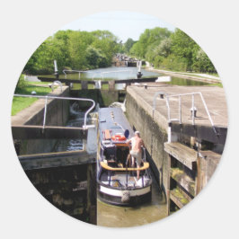 ADESIVO REDONDO NARROWBOATS CANAIS