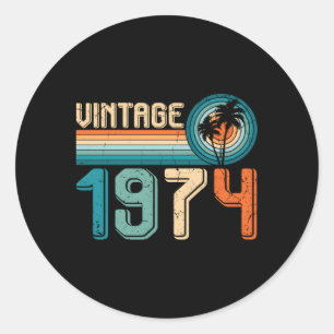 Adesivo Redondo nascer 50 Em 1974 50º