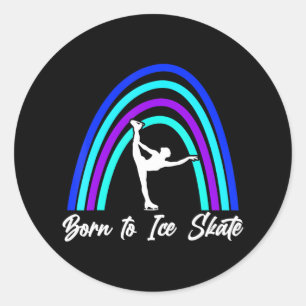 Adesivo Redondo Nascer A Skate De Gelo Ice Ice Ice Skates