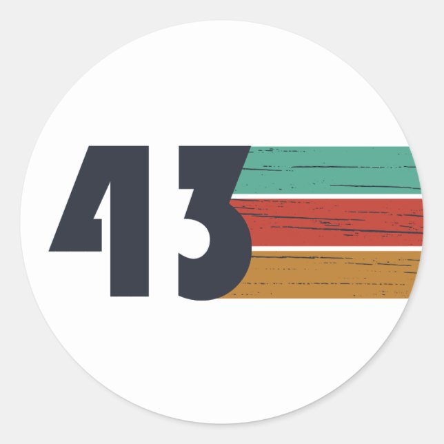 Adesivo Redondo nascer de aniversário de 1943 (Frente)