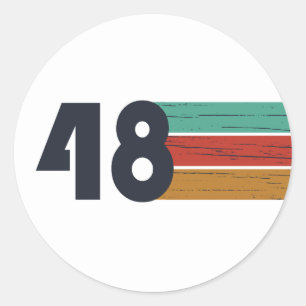 Adesivo Redondo Nascer de aniversário de 1948