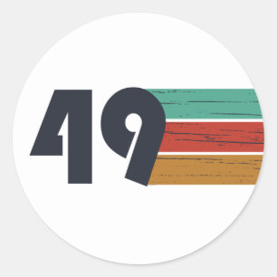 Adesivo Redondo nascer de aniversário de 1949