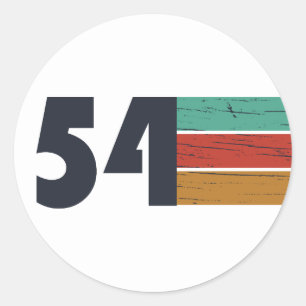 Adesivo Redondo nascer de aniversário de 1954